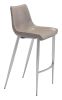 Magnus Barstool Brown & Silver