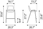 Desi Counter Stool Beige & Gold