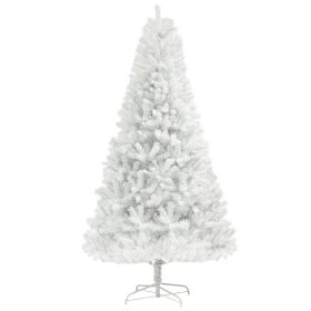 6ft Unlit Artificial White Christmas Tree, Holiday Decor with 1000 Branch Tips, Auto Open and Steel Base