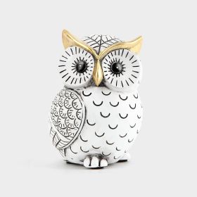 Owl Statue for Home Decor Accents,Owl Decor for Bookshelf Bedroom Living Room Office Table Desk Mantle TV Stand Boho Decoration