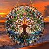 Tree of Life Wall Art Colorful Stained Glass Design Smooth Edges Housewarming Gift Acrylic Suncatcher