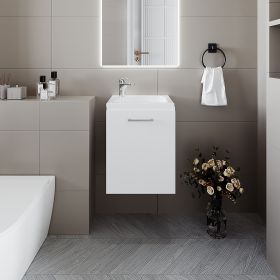 FM FURNITURE Haigleer Creek Bathroom Vanity with Integrated Sink, White