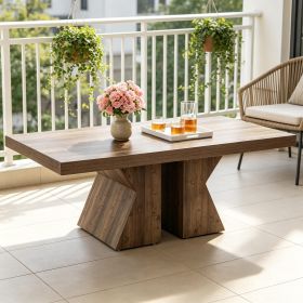 47" Rectangular Wood Coffee Table - Center Snack Table Home Living Room Furniture Decor