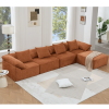[NEW ARRIVED] [VIDEO PROVIDED] 142" L Shaped Modular Sectional Sofa,No Assembly,5 Piece Couch, Convertible Sleeper Couch,Full-Compressed Couch