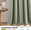 Sage Green Blackout Curtains for Bedroom Living Room 63 Inches Long 2 Panels
