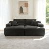 75" Cloud Sectional Couch, L-Shape Chaise with R-Shape Chaise with Deep Seat and Comfortable 2 Seater Couch for Modern Living Room,(Plush Fabric),Grey