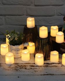 Flameless Votive Candles,Flameless Flickering Electric Fake Candle,24 Pack 200+Hour Battery Operated LED Tea Lights in Warm White for Wedding, Ta