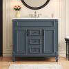36'' Bathroom Vanity with Top Sink, Modern Bathroom Storage Cabinet with 2 Soft Closing Doors, Single Sink Bathroom Vanity
