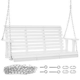Wooden Porch Swing 4.5 ft, Patio bench swing for Courtyard & Garden, Upgraded 880 lbs Strong Load Capacity