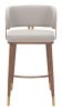 Brew Barstool Beige & Walnut