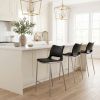 Ace Counter Stool Black & Silver