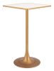 Spot Bar Table Beige & Gold