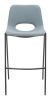 Desi Armless Barstool Azure Gray