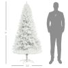 6ft Unlit Artificial White Christmas Tree, Holiday Decor with 1000 Branch Tips, Auto Open and Steel Base