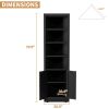 71" Tall Corner Storage Cabinet with 2 Doors, 5-Tier Metal Cabinet with Adjustable Shelves, Freestanding Kitchen Storage for Pantry, Living Room