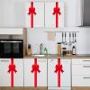8 Pcs Christmas Cabinet Ribbons Bows for Kitchen 78.8 Inch Red Large Christmas Door Ribbon Cabinet Bows for Gifts Xmas Tree Home Wall Furniture Party