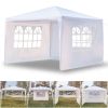 3 x 3m Three Sides Waterproof Tent with Spiral Tubes White