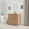 36'' Freestanding Bathroom Vanity with White Ceramic Sink & 2-Soft-Close Door, KD-Packing, Plywood