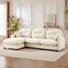 Modular Sectional L Shaped Couch With Ottoman, Premium Chenille Fabric,Tufted Cushion Backrest Design,Ergonomic Design Easy Install,Fits Bedrooms