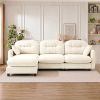 Modular Sectional L Shaped Couch With Ottoman, Premium Chenille Fabric,Tufted Cushion Backrest Design,Ergonomic Design Easy Install,Fits Bedrooms