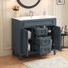 36'' Bathroom Vanity with Top Sink, Modern Bathroom Storage Cabinet with 2 Soft Closing Doors, Single Sink Bathroom Vanity