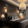 3-Light Elegant Crystal Floor Lamp â€“ Vintage Waterfall Design with Cascading Crystal Beads and Marble Texture Base for Living Room, Bedroom