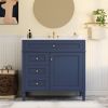 36'' Bathroom Vanity with Top Sink, Modern Bathroom Storage Cabinet with 2 Drawers and a Tip-out Drawer, Single Sink Bathroom Vanity