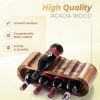 Wooden Countertop Wine Rack â€“ 8-Bottle Acacia Wine Holder Stand â€“ Freestanding Wine Storage â€“ Great for Home Decor No Assembly Required