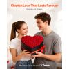 Forever Flowers, 50 Preserved Roses in a Heart Shape Box, Eternal Flowers Immortal Bouquet Birthday Present for Delivery Prime Women Her Wife Mothers
