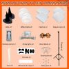 2 Packs Halloween Decorations Outdoor Indoor with Halloween Remote Control String Lights Party Supplies,Spooky Ghost Decor with Witch Hat