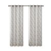 Fretwork Print Grommet Top Window Curtain Panel(Only 1 Pc Panel)