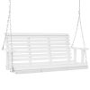 Wooden Porch Swing 4.5 ft, Patio bench swing for Courtyard & Garden, Upgraded 880 lbs Strong Load Capacity