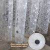 Clear Pebble Shower Curtain Liner 3D Transparent EVA Bathroom Curtain Liner Plastic Waterproof Shower Partition 71x71 Inches with Grommet Eyelets and