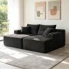 75" Cloud Sectional Couch, L-Shape Chaise with R-Shape Chaise with Deep Seat and Comfortable 2 Seater Couch for Modern Living Room,(Plush Fabric),Grey