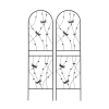 4 Pack Metal Garden Trellis 71" x 19.7" Rustproof Trellis for Climbing Plants Outdoor Flower Support Dragonfly Deco Black