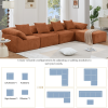 [NEW ARRIVED] [VIDEO PROVIDED] 142" L Shaped Modular Sectional Sofa,No Assembly,5 Piece Couch, Convertible Sleeper Couch,Full-Compressed Couch