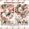 4FT Flocked Christmas Tree with 350 Tips â€“ Snowy PVC & Hard Needle Branches, Hinged Structure for Easy Setup