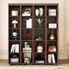 Queen Murphy Bed Wall Bed with Storage Doors, Espresso