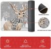 Deer Tree Let It Sonw Snowflakes Christmas Kitchen Mats Set of 2, Winter Decor Low-Profile Kitchen Rugs for Floor - 17x29 and 17x47 Inch