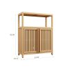 Large Capacity Bamboo Storage Cabinet Furniture for Bathroom Living Room Bathroom Bamboo Storage Cabinet With Shelves