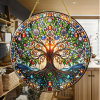Tree of Life Wall Art Colorful Stained Glass Design Smooth Edges Housewarming Gift Acrylic Suncatcher