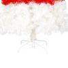 6FT Artificial Christmas Tree with LED Light, Santa's Hat Shape Artificial Whimsical Xmas Tree with 1050 Tip, Curved Xmax Tree