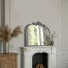 24" x 34" Filigree Arch Metal Mantle Mirror Decor in Silver