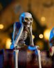 Halloween Decorations Indoor Skeleton Statues See Speak Hear No Evil Figurines for Mantel Table - Realistic Resin Skull Spooky Gothic Home Decor Set o