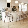 Desi Barstool Beige & Walnut