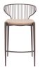 Silues Counter Stool Taupe & Brown