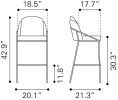 Jambi Barstool Black & White