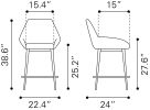 Vila Counter Stool Brown