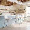 Magnus Barstool White & Silver