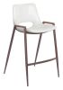 Desi Counter Stool White & Walnut